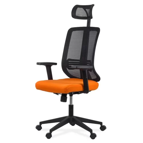 SCAUN ERGONOMIC DIN PLASA CU TETIERA SI BRATE REGLABILE OFF 402 - imagine 15